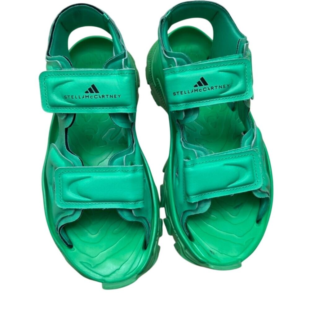 Stella McCartney for Adidas Rubber Sandals Green Womens Size 8